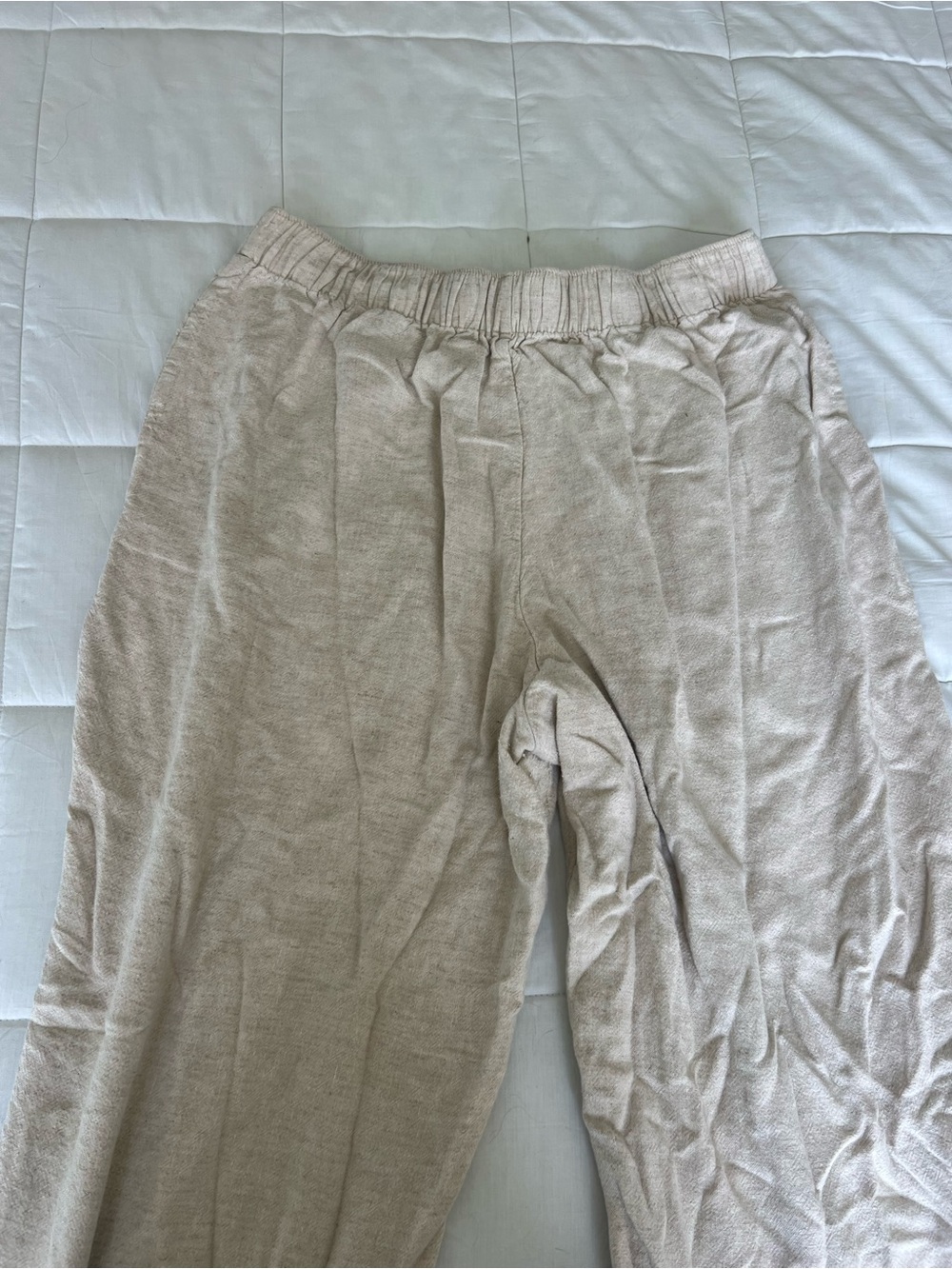 Abercrombie & Fitch Beige Elastic Waist Lounge Pants